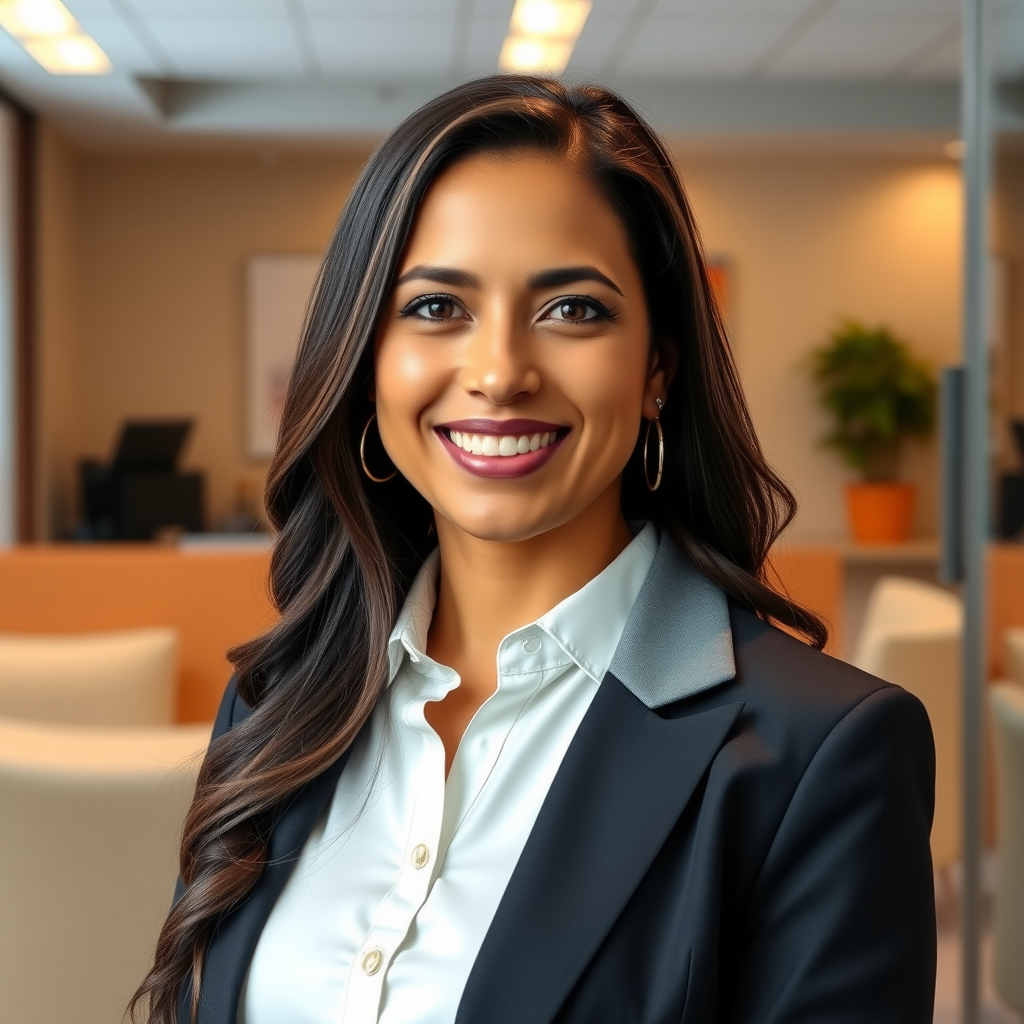 Professional headshot of Jennifer Rodriguez, Chief Operations Officer, wearing business attire with a warm smile, photographed in a professional office setting